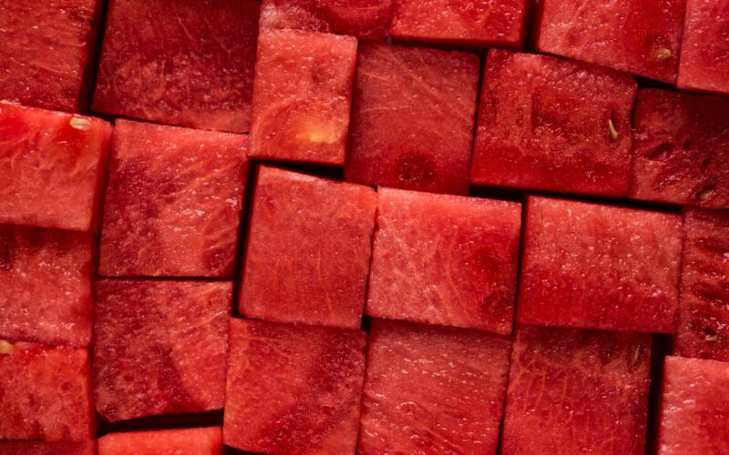 diced watermelon
